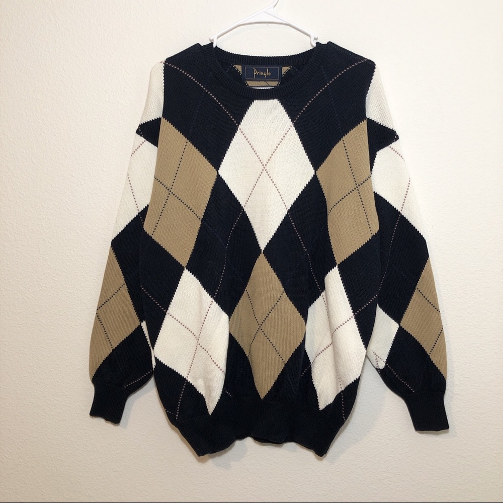 Pringle Checkered Sweater Men’s LARGE